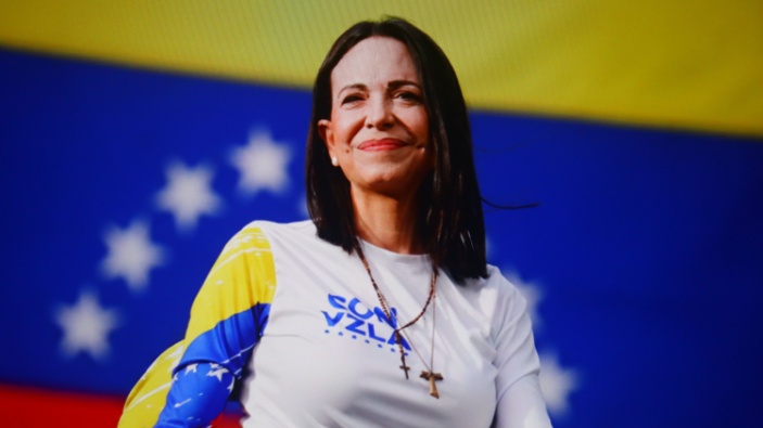 La opositora venezolana María Corina Machado recibe el Nobel de la Paz