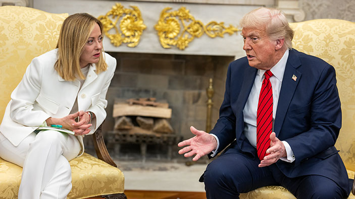 Crisi politica tra Donald Trump e Giorgia Meloni 