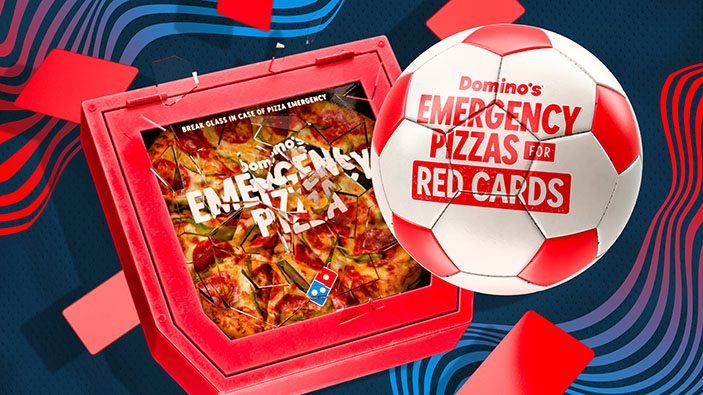 Quando un giocatore riceve un cartellino rosso, Domino’s Pizza arriva in soccorso